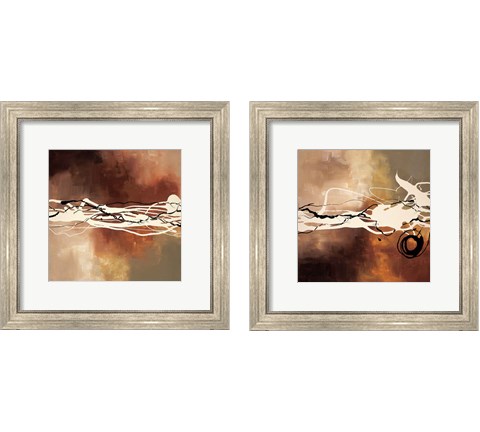 Copper Melody 2 Piece Framed Art Print Set by Laurie Maitland