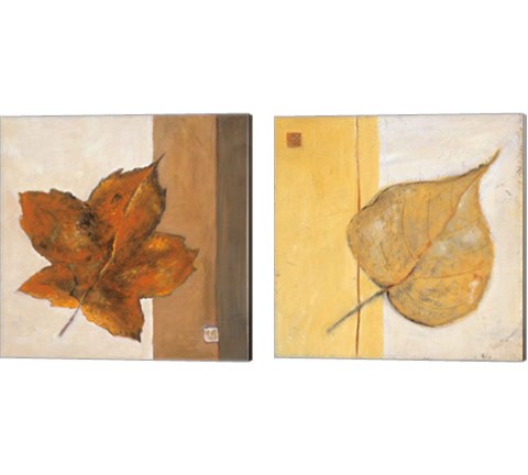 Leaf Impression 2 Piece Canvas Print Set by Ursula Salemink-Roos