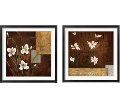 Orchid Melody 2 Piece Framed Art Print Set by Teo Vineli