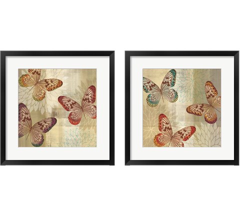 Tropical Butterflies 2 Piece Framed Art Print Set by Tandi Venter