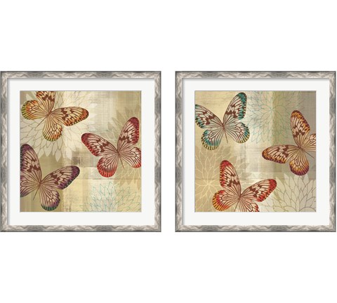 Tropical Butterflies 2 Piece Framed Art Print Set by Tandi Venter