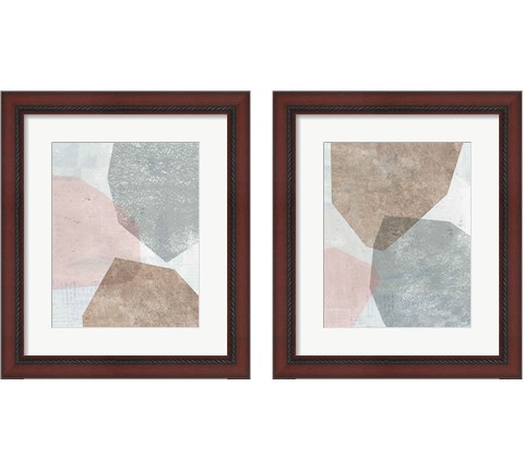 Pensive Blush Gray 2 Piece Framed Art Print Set by Moira Hershey