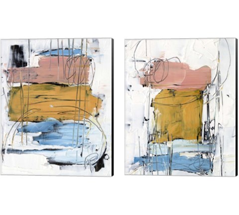 Stacked Together 2 Piece Canvas Print Set by Ethan Harper