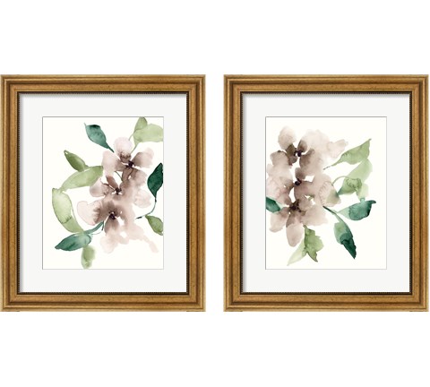 Mauve Flowers 2 Piece Framed Art Print Set by Jennifer Goldberger
