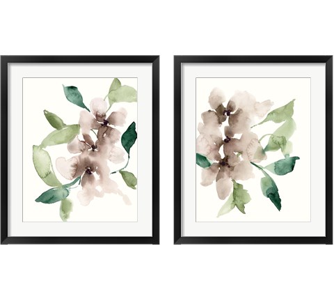 Mauve Flowers 2 Piece Framed Art Print Set by Jennifer Goldberger