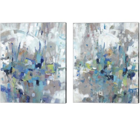Edgy Blues 2 Piece Canvas Print Set by Timothy O'Toole