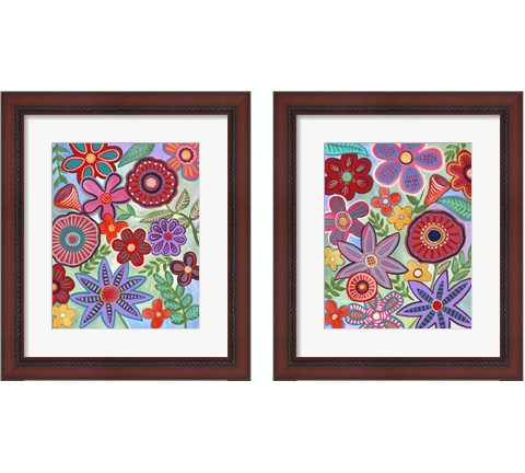Colorful Flores 2 Piece Framed Art Print Set by Regina Moore