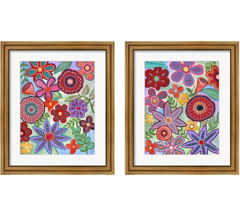 Colorful Flores 2 Piece Framed Art Print Set by Regina Moore