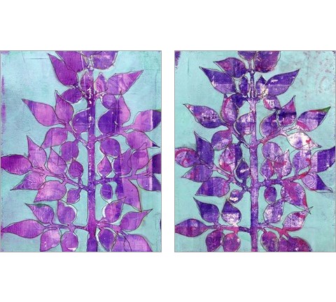 Purple Planta 2 Piece Art Print Set by Regina Moore