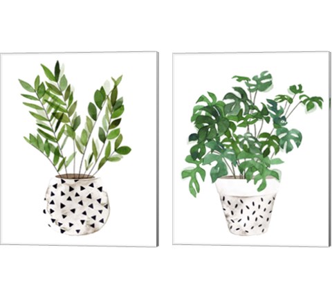 Plant in a Pot 2 Piece Canvas Print Set by Melissa Wang