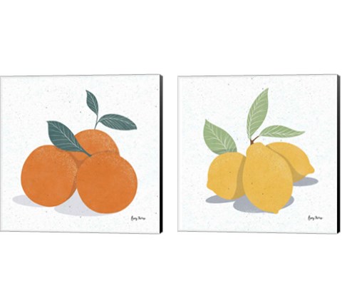 Fruity Cocktails 2 Piece Canvas Print Set by Becky Thorns