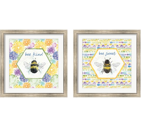 Bee Harmony 2 Piece Framed Art Print Set by Dina June