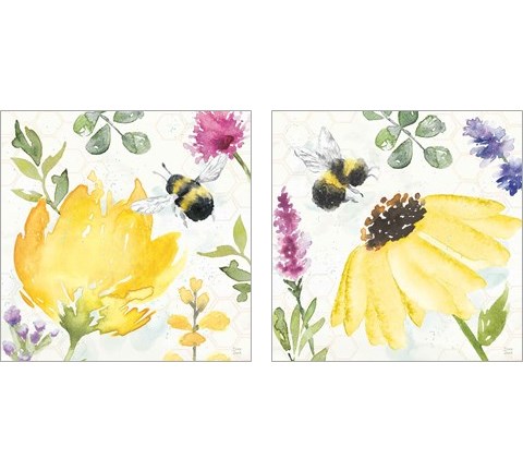 Bee Harmony 2 Piece Art Print Set by Dina June