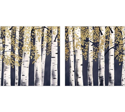 Fresh Forest Indigo 2 Piece Art Print Set by James Wiens