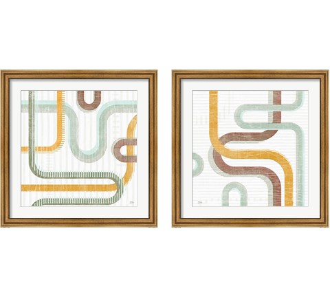 Subway Lines 2 Piece Framed Art Print Set by Melissa Averinos