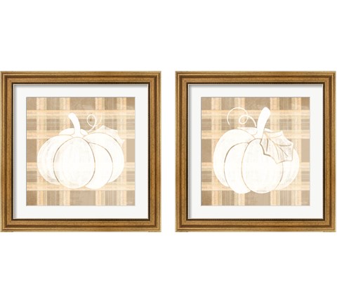 Plaid Pumpkin 2 Piece Framed Art Print Set by House Fenway