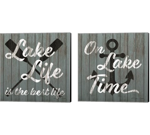 Lake Life 2 Piece Canvas Print Set by Susan Ball