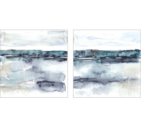 View Across the Lake 2 Piece Art Print Set by Jennifer Goldberger