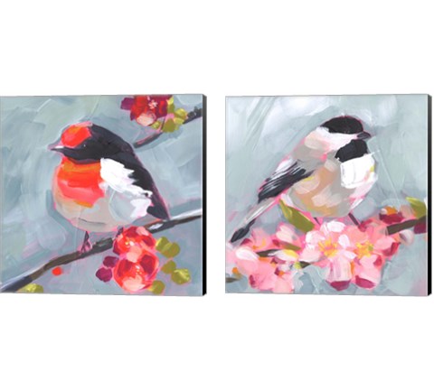 Brushstroke Bird 2 Piece Canvas Print Set by Jennifer Parker