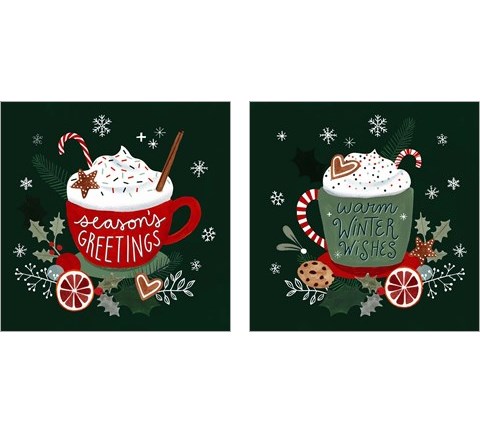 Christmas Comforts 2 Piece Art Print Set by Victoria Borges