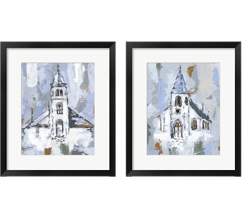 Cerulean Spire 2 Piece Framed Art Print Set by Annie Warren