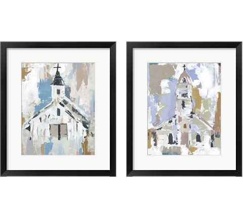 Sunday Chapel 2 Piece Framed Art Print Set by Annie Warren