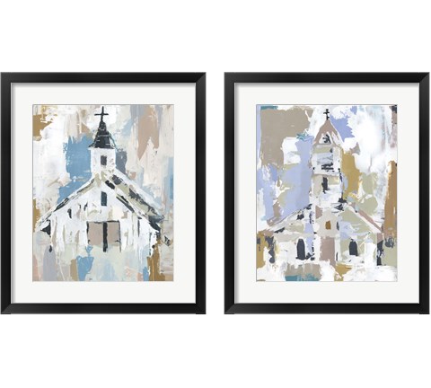 Sunday Chapel 2 Piece Framed Art Print Set by Annie Warren