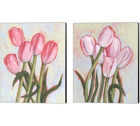Peppy Tulip 2 Piece Canvas Print Set by Annie Warren