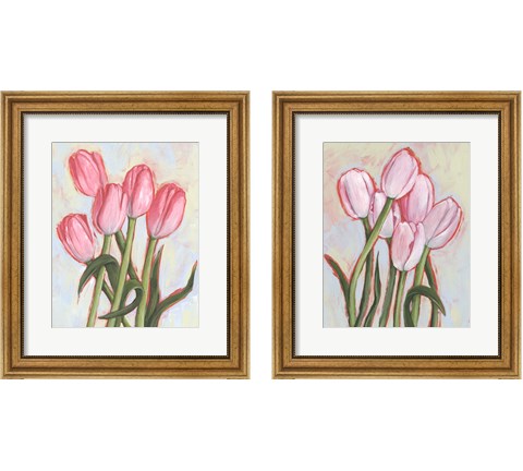 Peppy Tulip 2 Piece Framed Art Print Set by Annie Warren
