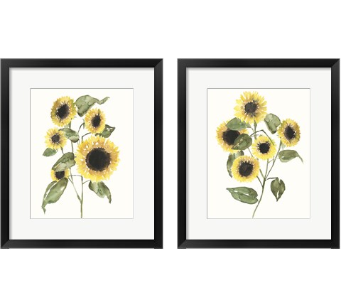 Sunflower Composition 2 Piece Framed Art Print Set by Jennifer Goldberger