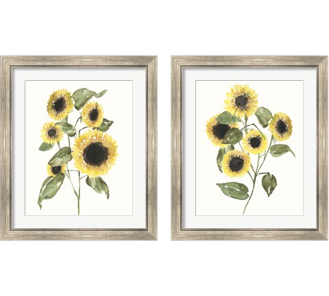 Sunflower Composition 2 Piece Framed Art Print Set by Jennifer Goldberger