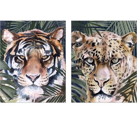 Jungle Cat 2 Piece Art Print Set by Jennifer Parker