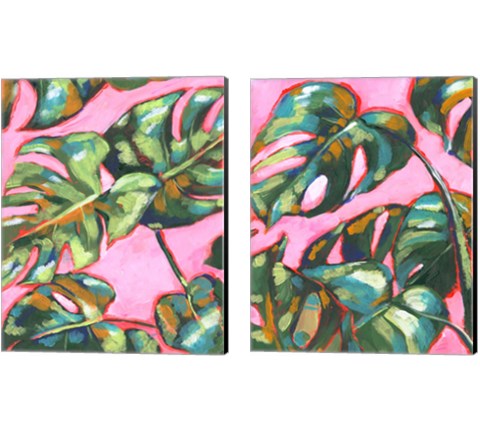 Psychedelic Palms 2 Piece Canvas Print Set by Jennifer Parker