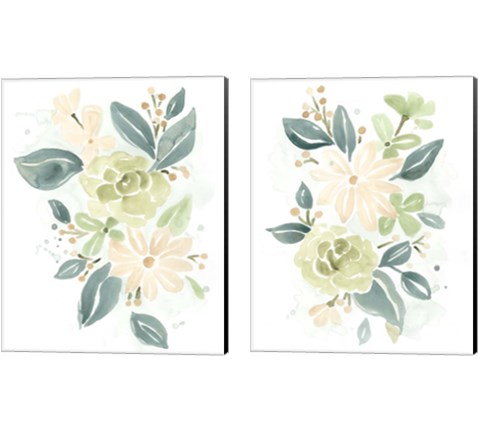 Spring Greens 2 Piece Canvas Print Set by June Erica Vess
