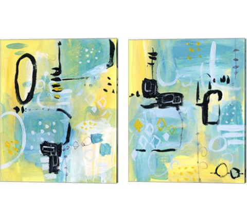 Floating Atmosphere 2 Piece Canvas Print Set by Melissa Wang