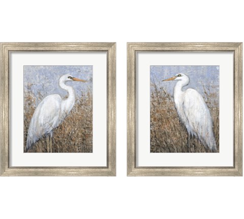 White Heron 2 Piece Framed Art Print Set by Timothy O'Toole