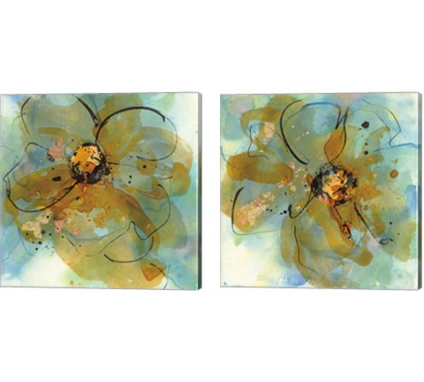 Amber and Leaf 2 Piece Canvas Print Set by Chris Paschke