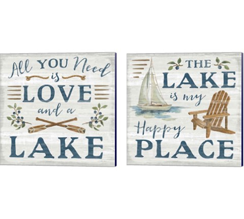 Lakeside Retreat 2 Piece Canvas Print Set by Silvia Vassileva