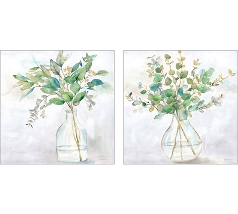 Eucalyptus Vase 2 Piece Art Print Set by Cynthia Coulter