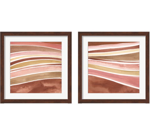 Earthen Strata 2 Piece Framed Art Print Set by Victoria Borges