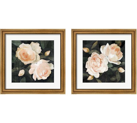 Soft Garden Roses 2 Piece Framed Art Print Set by Emma Caroline