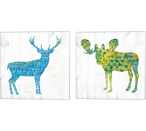 Forest Animal 2 Piece Canvas Print Set by Valerie Wieners