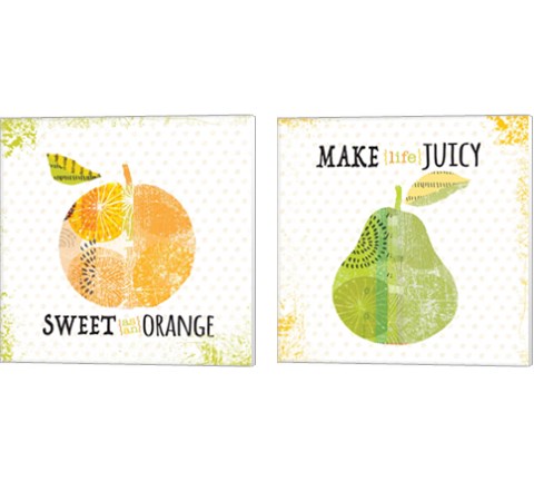 Inspirational Fruit 2 Piece Canvas Print Set by JMB Designs