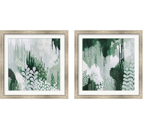 Light Green Forest 2 Piece Framed Art Print Set by Kathy Ferguson