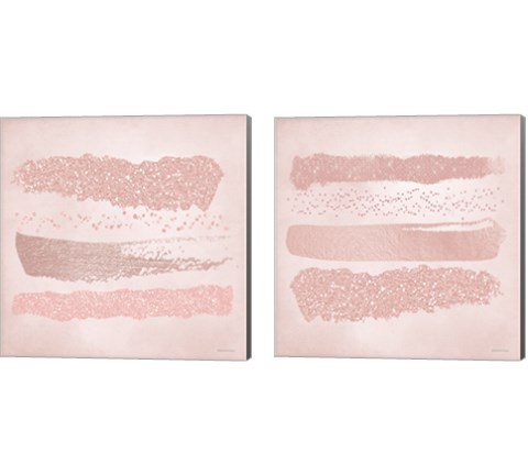 Pink Glitter 2 Piece Canvas Print Set by Bluebird Barn