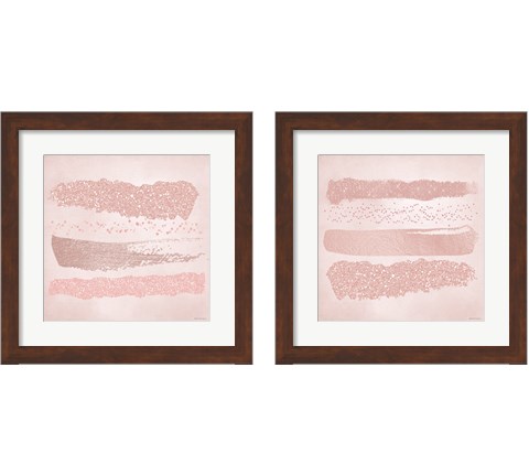 Pink Glitter 2 Piece Framed Art Print Set by Bluebird Barn