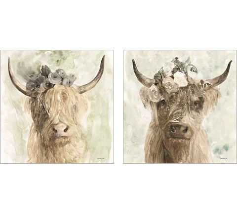 Cow and Crown 2 Piece Art Print Set by Stellar Design Studio