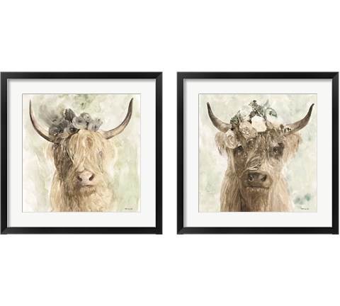 Cow and Crown 2 Piece Framed Art Print Set by Stellar Design Studio