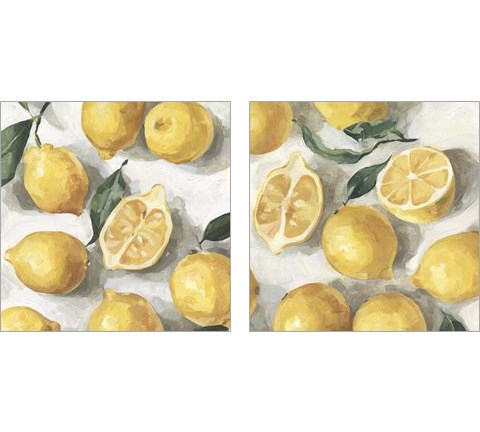 Fresh Lemons 2 Piece Art Print Set by Emma Caroline