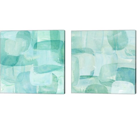 Sea Glass Reflection 2 Piece Canvas Print Set by Annie Warren